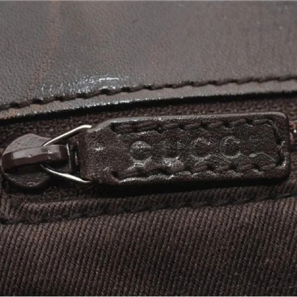 Vintage Gucci Tote Bag Canvas and Leather - Picture 13 of 16